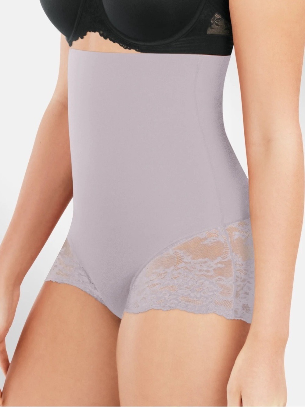 Maidenform Tame Your Tummy High Waist Lace Brief DMS704 XL Gloss Soft Lilac